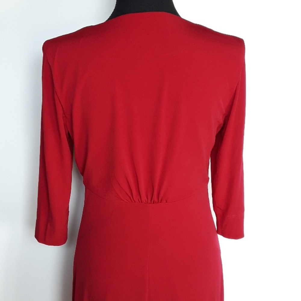 RED DRESS RUN !!!  Donna Ricco Red Ruffled Dress - Picture 5 of 7